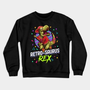 Retro Saurus T Rex Dinosaur Cool Crewneck Sweatshirt